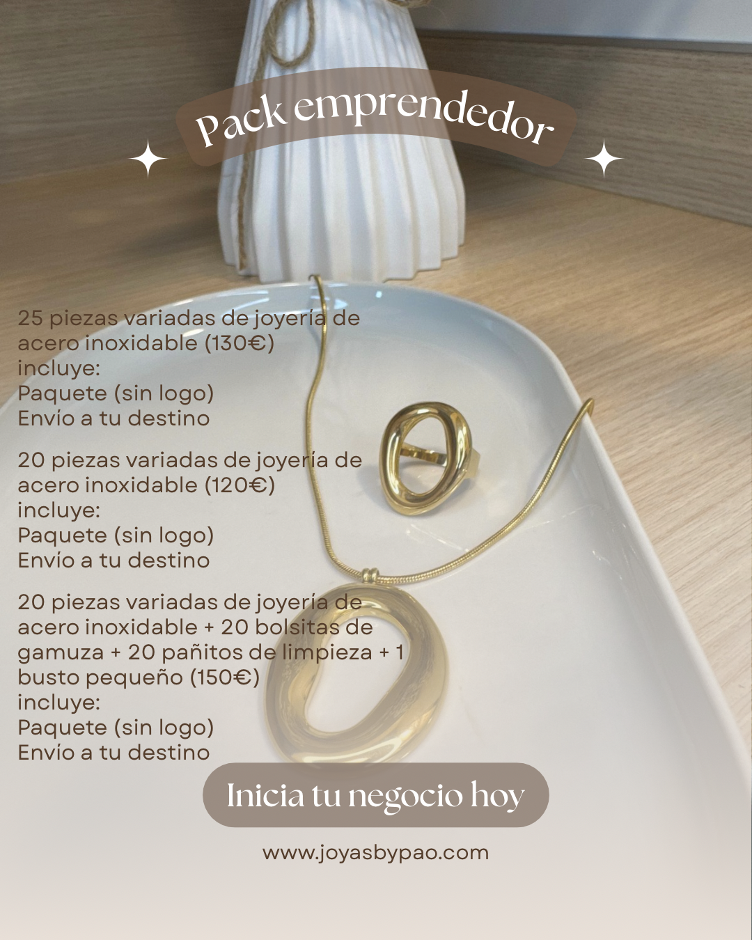 Pack emprendedor 20 piezas + Packing